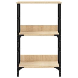 Berkfield Home Bookshelf Sonoma Oak 50x33x82 cm Engineered Wood in Brown - Size: 50 x 33 x 82 cm - thumbnail 4