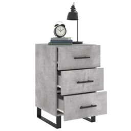 Berkfield Home Bedside Cabinet Concrete Grey 40x40x66 cm Engineered Wood - Size: 40 x 40 x 66 cm - thumbnail 4