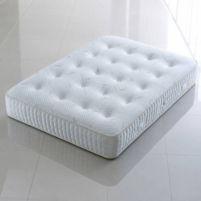Stratus Interiors Cashmere Luxury Hybrid Spring & Foam Mattress - Medium Firm in White - Size: King - image 1