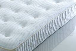 Stratus Interiors Cashmere Luxury Hybrid Spring & Foam Mattress - Medium Firm in White - Size: King - thumbnail 3