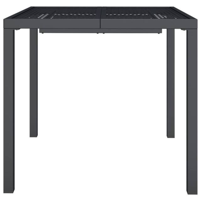 Berkfield Home Garden Table Anthracite 80x80x72 cm Steel in Black - Size: 80 x 80 x 72 cm - image 1