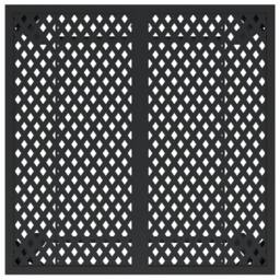 Berkfield Home Garden Table Anthracite 80x80x72 cm Steel in Black - Size: 80 x 80 x 72 cm - thumbnail 5