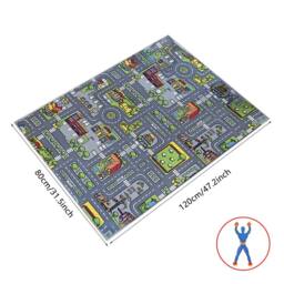 Ventryn 80x120cm Kids City Road Map Play Rug Village Mat - Size: 100 cm x 180 cm - thumbnail 2