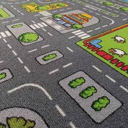 Ventryn 80x120cm Kids City Road Map Play Rug Village Mat - Size: 100 cm x 180 cm - thumbnail 3