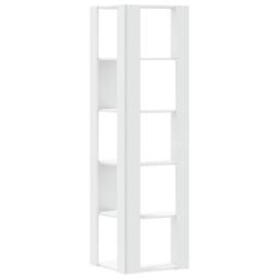 Berkfield Home Corner Bookcase 5-Tier White 50x50x179 cm Engineered Wood - Size: 50 x 50 x 179 cm - thumbnail 6