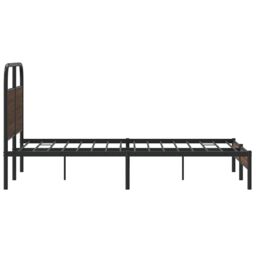 Berkfield Home Bed Frame without Mattress 120x190 cm Small Double Brown Oak Engineered Wood - thumbnail 6