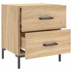 Berkfield Home Modern Bedside Cabinet Sonoma Oak 40x35x47.5 cm Engineered Wood in Light Tan - thumbnail 5