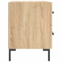 Berkfield Home Modern Bedside Cabinet Sonoma Oak 40x35x47.5 cm Engineered Wood in Light Tan - thumbnail 7