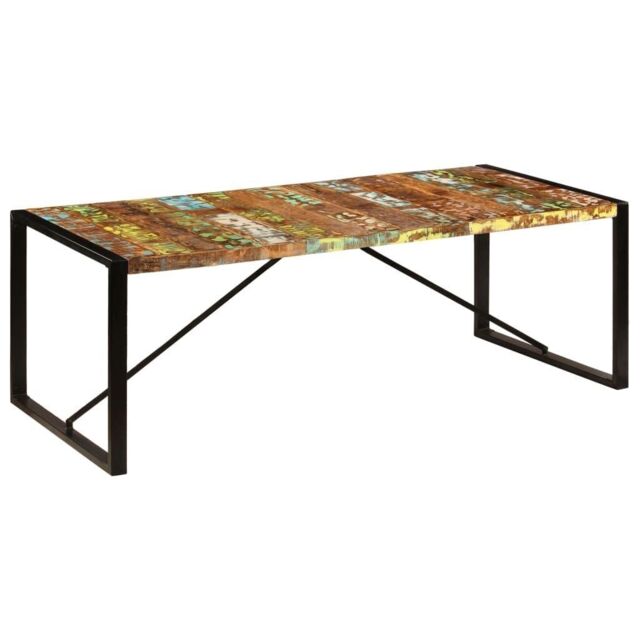 Dining Table 220x100x75 cm Solid Reclaimed Wood - image 1