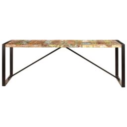 Dining Table 220x100x75 cm Solid Reclaimed Wood - thumbnail 3