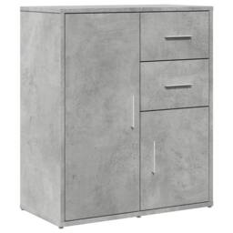 Berkfield Home Sideboards 2 pcs Concrete Grey 60x31x70 cm Engineered Wood - Size: 60 x 31 x 70 cm - thumbnail 4