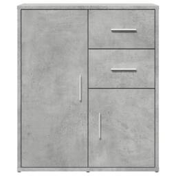 Berkfield Home Sideboards 2 pcs Concrete Grey 60x31x70 cm Engineered Wood - Size: 60 x 31 x 70 cm - thumbnail 5