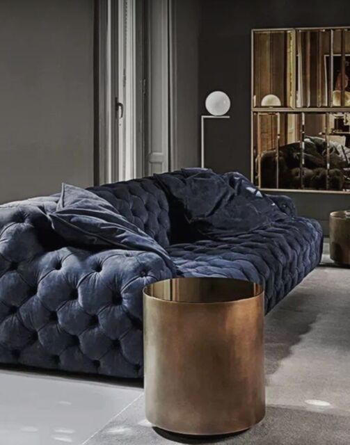 HOB Furniture Fully Chesterfield Extra Depth Sofa - 280 cm in Mid Navy - image 1