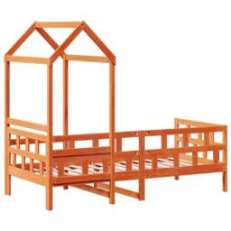 Berkfield Home Day Bed with Roof without Mattress Wax Brown 80x200 cm Solid Wood - thumbnail 8