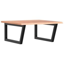 Berkfield Home Basin Shelf Wall Mounted Steel & Solid Wood Oak in Brown - thumbnail 2