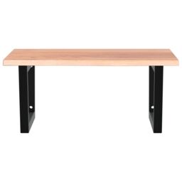 Berkfield Home Basin Shelf Wall Mounted Steel & Solid Wood Oak in Brown - thumbnail 4