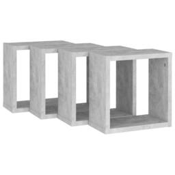 Berkfield Home Wall Cube Shelves 4 pcs Concrete Grey 30x15x30 cm - Size: 30 x 15 x 30 cm - thumbnail 5