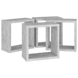 Berkfield Home Wall Cube Shelves 4 pcs Concrete Grey 30x15x30 cm - Size: 30 x 15 x 30 cm - thumbnail 6