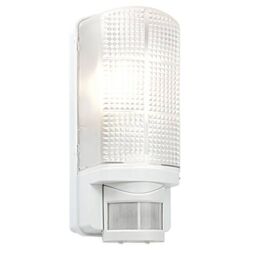 Netlighting Motion 1 Light Outdoor PIR Wall Light Frosted Gloss White IP44 E27