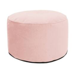 rucomfy Beanbags rucomfy Velvet Pouffe - Indoor Bean Bag Footstool in Pale Pink - thumbnail 3
