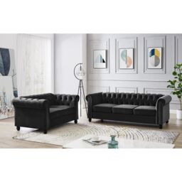 Home Detail Chester 2 Seater Sofa in Black - thumbnail 6