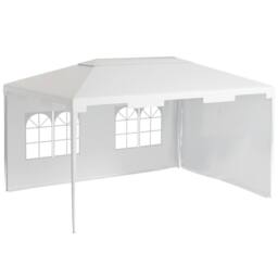 OUTSUNNY Party Tent Waterproof Garden Gazebo Canopy Wedding Cover Shade in Off-White - thumbnail 2