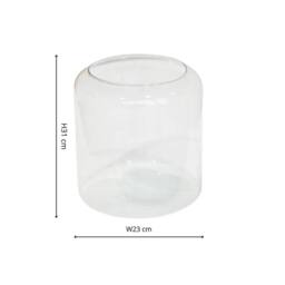 Lemon Pavilion Furniture and Decor Hurricane Lantern with Sand - Glass - L19 x W19 x H19 cm - Clear - thumbnail 5