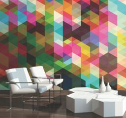 Origin Murals Geometrix Wall Mural - Size: W350 cm x H280 cm - thumbnail 2