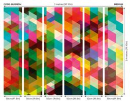 Origin Murals Geometrix Wall Mural - Size: W350 cm x H280 cm - thumbnail 4