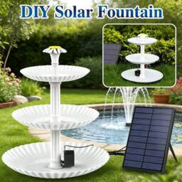 FLAVORA White 3.5W Floating Solar Fountain Pump for Pool Bird Bath Pond Yard - Size: 100 cm x 15 cm - thumbnail 3
