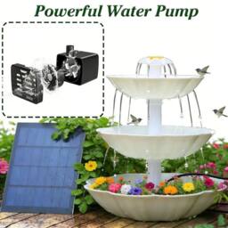 FLAVORA White 3.5W Floating Solar Fountain Pump for Pool Bird Bath Pond Yard - Size: 100 cm x 15 cm - thumbnail 5
