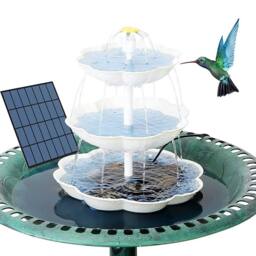 FLAVORA White 3.5W Floating Solar Fountain Pump for Pool Bird Bath Pond Yard - Size: 100 cm x 15 cm - thumbnail 4