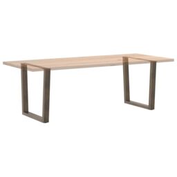 Berkfield Home Dining Table Legs V-Shape 2 pcs Natural Steel 90x(72-73.3) cm Steel in Brown - thumbnail 8