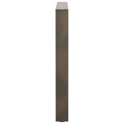 Berkfield Home Dining Table Legs V-Shape 2 pcs Natural Steel 90x(72-73.3) cm Steel in Brown - thumbnail 6