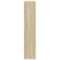 Berkfield Home Room Divider Bookcase 4-Tier Sonoma Oak 143.5x29x143.5 cm Engineered Wood in Brown - thumbnail 6