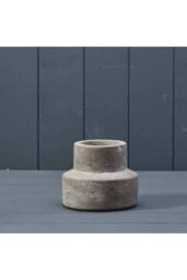 KDMD Grey Tactile Cement Candle or Tealight Holder - thumbnail 1