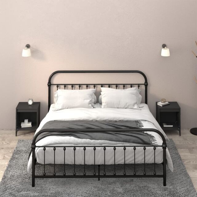 Berkfield Home Bedside Cabinets 2 pcs Black 40x35x50 cm - Size: 40 x 35 x 50 cm - image 1