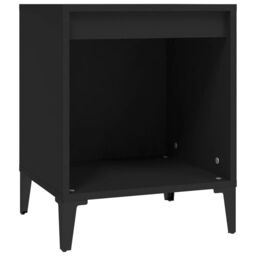 Berkfield Home Bedside Cabinets 2 pcs Black 40x35x50 cm - Size: 40 x 35 x 50 cm - thumbnail 5