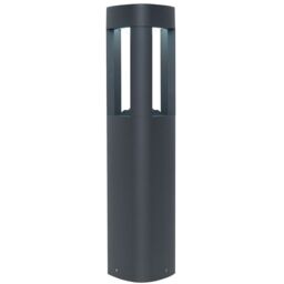 Loops 4 PACK Outdoor Post Bollard Light Grey Triangle Modern Driveway Path Lamp LED - thumbnail 2