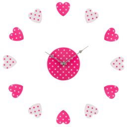 Orsina Heart Plastic DIY Wall Clock in Pink - thumbnail 2
