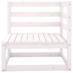 Berkfield Home Garden Corner Sofas 2 pcs White Solid Wood Pine - thumbnail 3