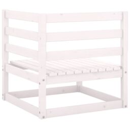 Berkfield Home Garden Corner Sofas 2 pcs White Solid Wood Pine - thumbnail 4