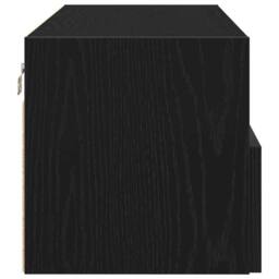 Berkfield Home TV Wall Cabinet Black Oak 100x30x30 cm Engineered Wood - Size: 100 x 30 x 30 cm - thumbnail 7