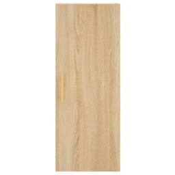 Berkfield Home Highboard Sonoma Oak 34.5x34x180 cm Engineered Wood in Light Oak - thumbnail 8