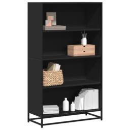 Berkfield Home Modern Bookcase Black 80.5x35x139 cm Engineered Wood - thumbnail 2