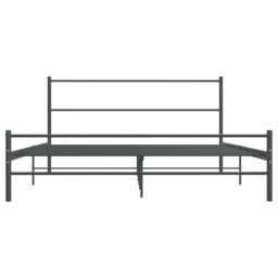 Berkfield Home Bed Frame Grey Metal 140x200 cm - thumbnail 3