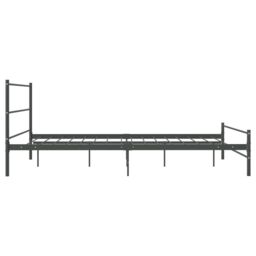 Berkfield Home Bed Frame Grey Metal 140x200 cm - thumbnail 4