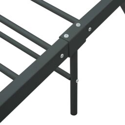Berkfield Home Bed Frame Grey Metal 140x200 cm - thumbnail 5
