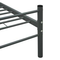 Berkfield Home Bed Frame Grey Metal 140x200 cm - thumbnail 6