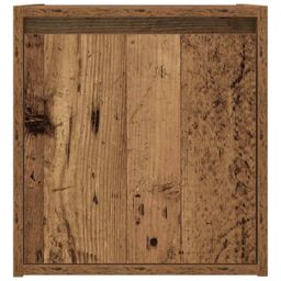 Berkfield Home Wall-Mounted Bedside Cabinets 2 pcs Old Wood 38x34x40 cm in Brown - Size: 38 x 34 x 40 cm - thumbnail 7
